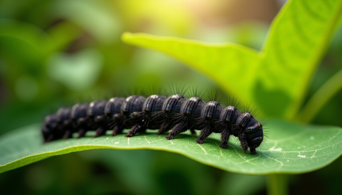 Reconnaître et maîtriser la présence d'une chenille noire dans votre jardin