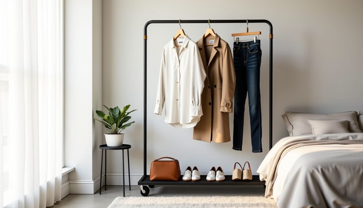 Transformez votre chambre grâce à des portants élégants alliant style et rangement optimal